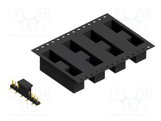 Connector: pin strips; pin header; male; PIN: 10; 2.54mm; SMT; 1x10