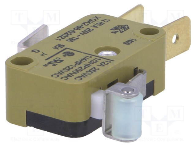 Microswitch SNAP ACTION; with lever (with roller); SPDT; Pos: 2