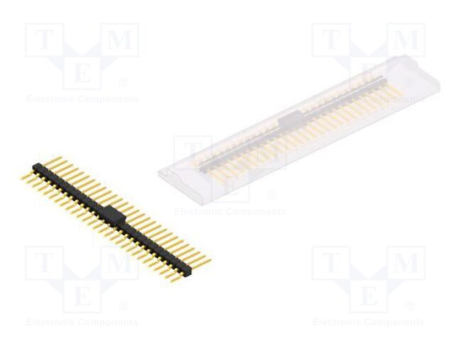 Connector: pin strips; pin header; male; PIN: 28; 2.54mm; SMT; 1x28