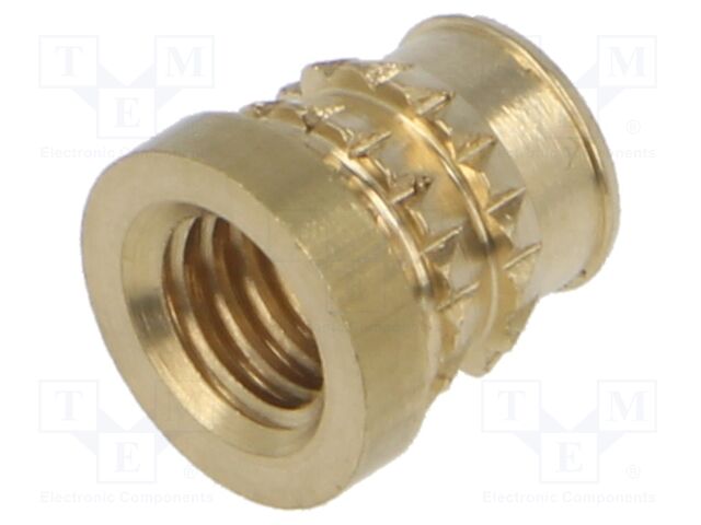 Threaded insert; brass; M5; BN: 37901; L: 6.6mm; MULTISERT®