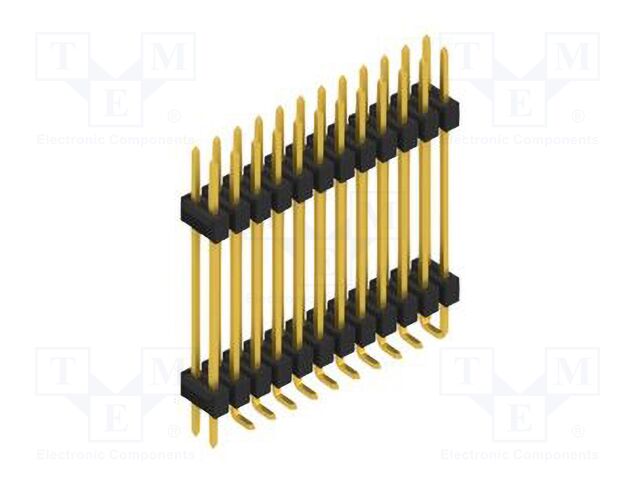 Connector: pin strips; pin header; male; PIN: 24; 2.54mm; SMT; 2x12