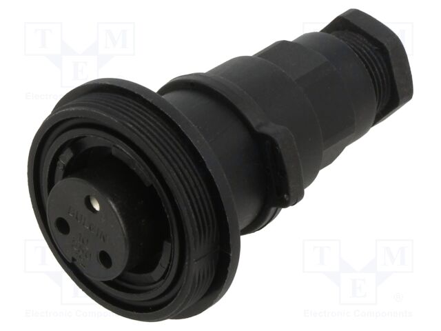 Connector: circular; plug; female; PIN: 3; 12A; 277V; IP68,IP69K