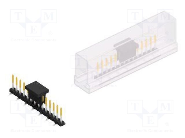 Connector: pin strips; pin header; male; PIN: 14; 2mm; SMT; 1x14