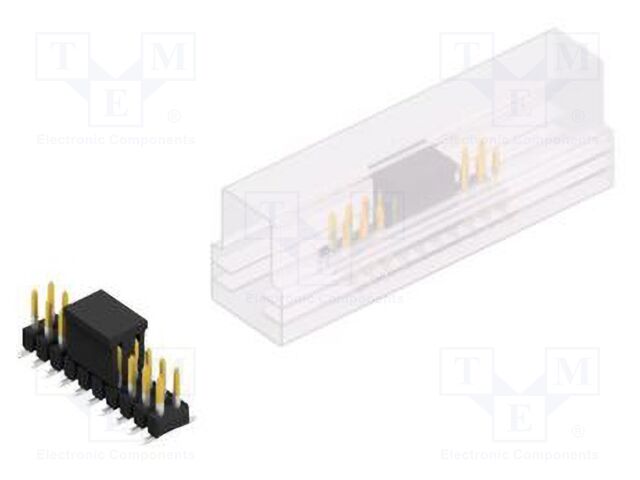 Connector: pin strips; pin header; male; PIN: 20; 2.54mm; SMT; 2x10