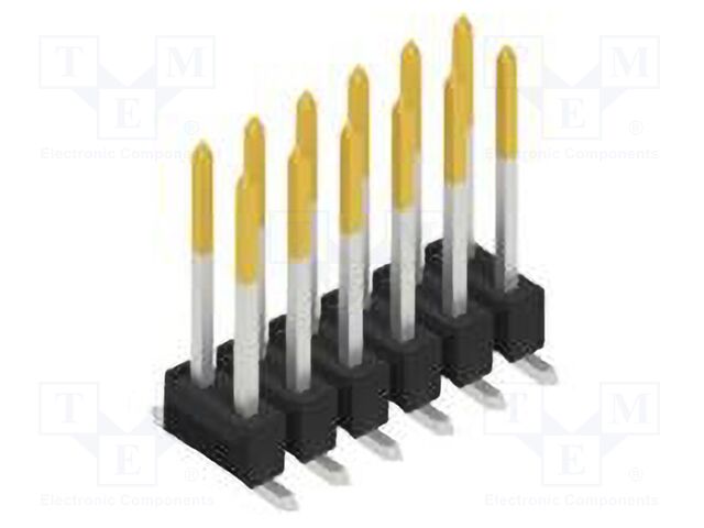 Connector: pin strips; pin header; male; PIN: 12; 2.54mm; SMT; 2x6