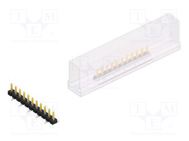 Connector: pin strips; pin header; male; PIN: 11; 2.54mm; SMT; 1x11
