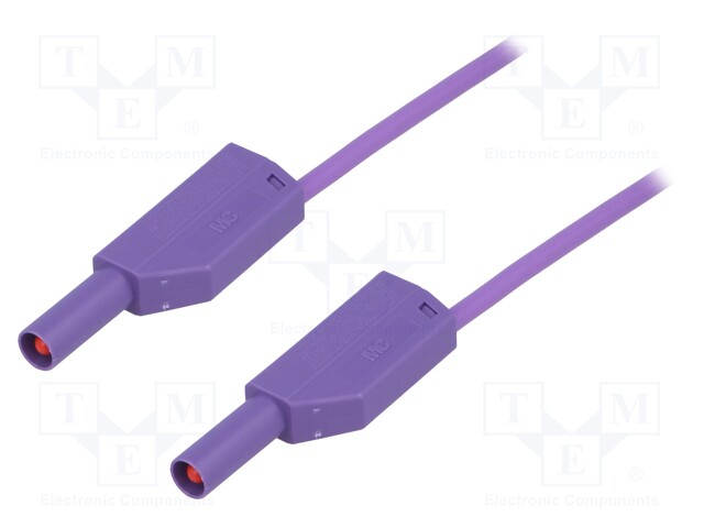 Test lead; PVC; 1m; violet; 16A; 1kV; Cond.cross sec: 0.75mm2