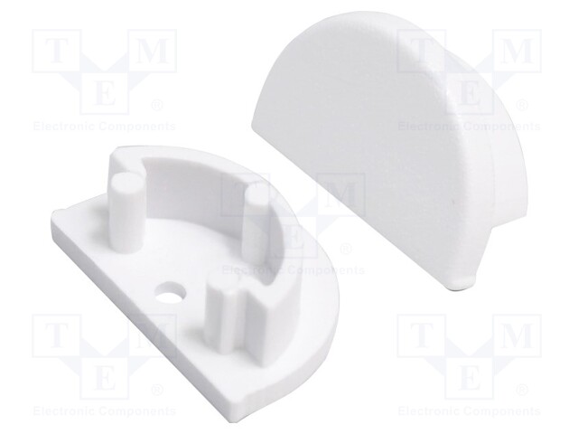 Cap for LED profiles; white; ABS; Application: ARC12