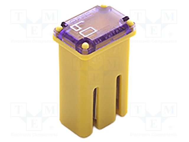 Fuse: fuse; 60A; automotive; 10.7mm; 10.7x7.7x17.5mm