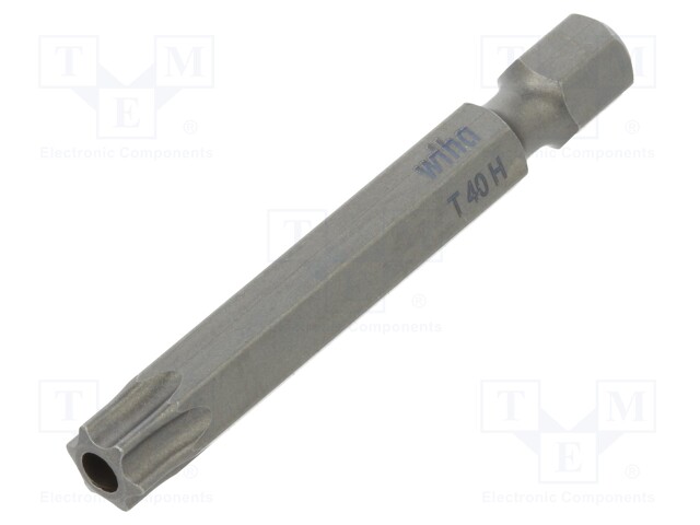 Screwdriver bit; Torx® with protection; T40H; Overall len: 50mm