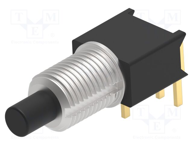 Switch: push-button; Pos: 2; SPST; 20mA/20VAC; 0.02A/20VDC; 1GΩ; THT