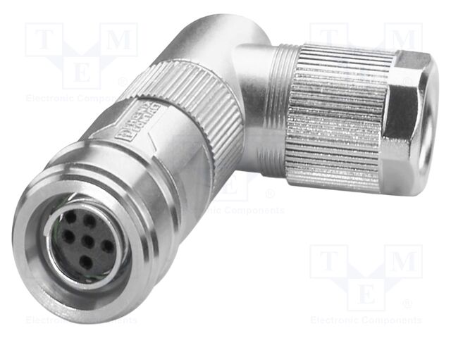 Connector: M12; plug; PIN: 5; 48V; angled; IP65; crimped; A code; 4A
