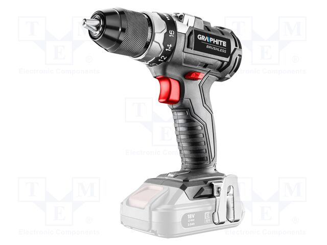 Drill/driver; battery; drilling,screwdriving; 2÷13mm; 18VDC; 58Nm