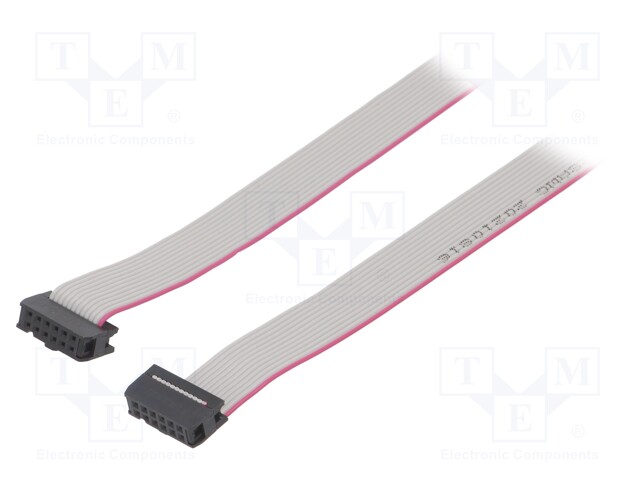 Ribbon cable with IDC connectors; 12x28AWG; Cable ph: 1.27mm