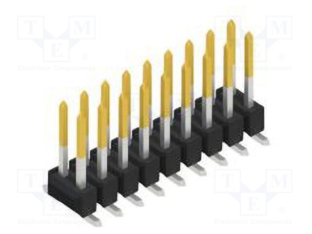 Connector: pin strips; pin header; male; PIN: 18; 2.54mm; SMT; 2x9