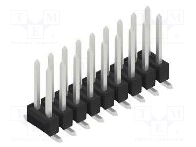 Connector: pin strips; pin header; male; PIN: 18; 2.54mm; SMT; 2x9