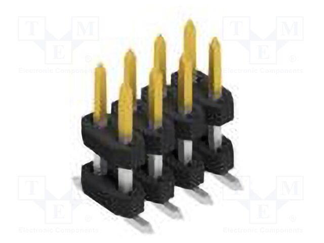 Connector: pin strips; pin header; male; PIN: 8; 2mm; SMT; 2x4; 100V