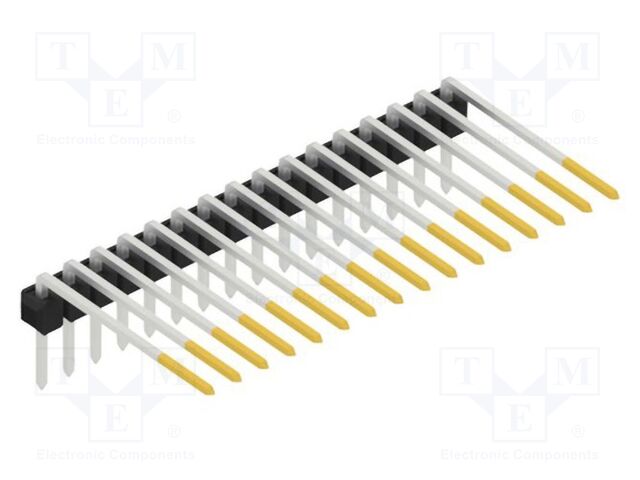 Connector: pin strips; pin header; male; PIN: 16; 2.54mm; THT; 1x16
