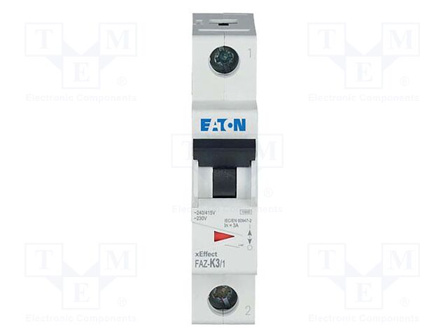Circuit breaker; 230/400VAC; Inom: 3A; Poles: 1; DIN; Charact: K
