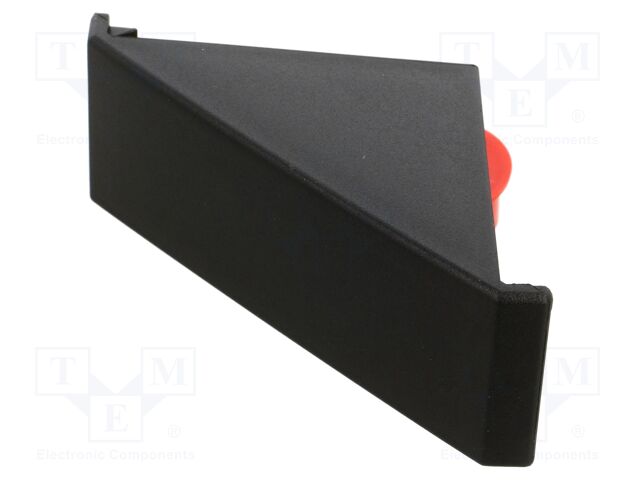 Stopper; for angle bracket; W: 43mm; H: 89.3mm; L: 89.3mm; PA; black