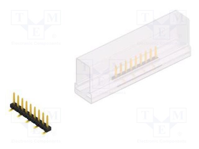 Connector: pin strips; pin header; male; PIN: 9; 2mm; SMT; 1x9; 100V