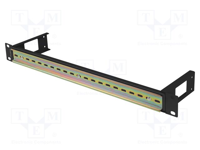 Mounting rail; 1U; black; Standard: 19"