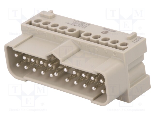 Connector: HAN; module; Han Eco Modular; PIN: 20; screw terminal