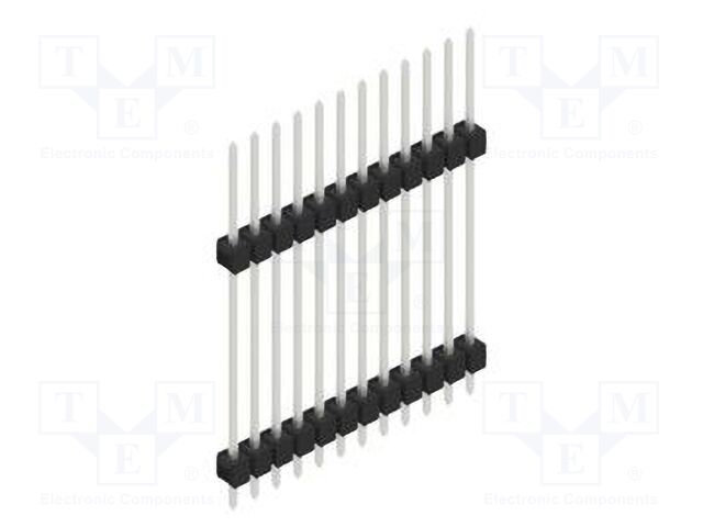 Connector: pin strips; pin header; male; PIN: 12; 2.54mm; THT; 1x12