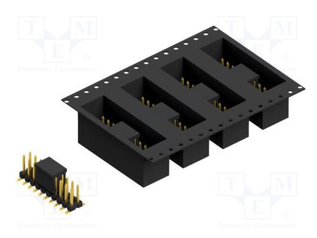 Connector: pin strips; pin header; male; PIN: 20; 2.54mm; SMT; 2x10