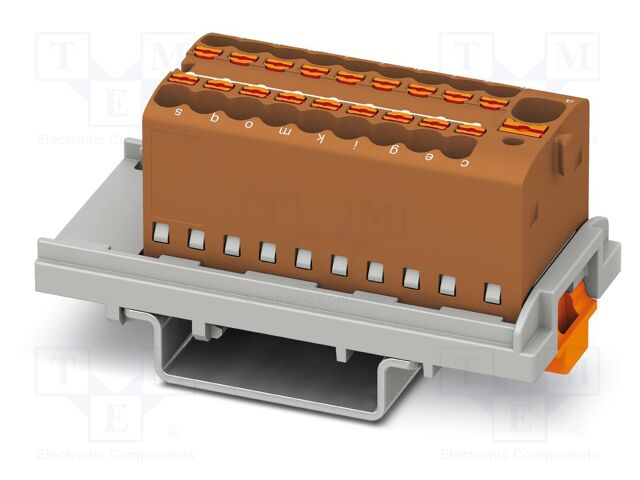 Splice terminal: rail; 17.5A; 500V; push-in; PA; 0.14÷2.5mm2