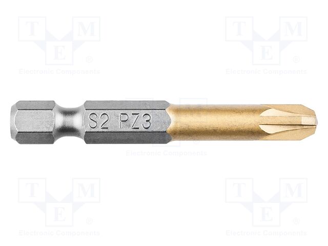Screwdriver bit; Pozidriv®; PZ3; 1/4"; Overall len: 50mm