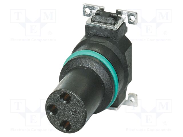 Connector: M8; PIN: 3; 3A; 60V; straight; contact insert; Gasket: FKM