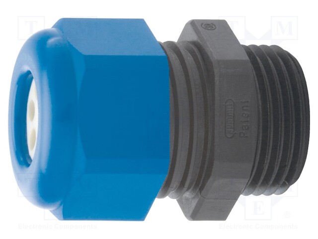 Cable gland; M16; IP68; Mat: polyamide; black-blue; Holes no: 4