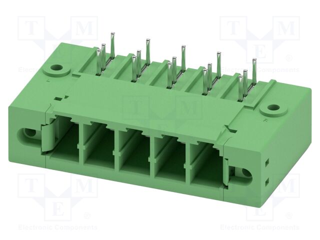 PCB headers, nominal cross section: 6 mm?, color: green, nom
