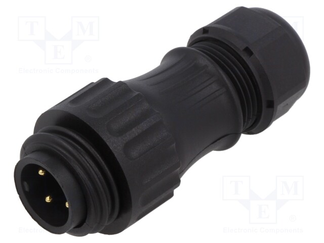 Plug; male; WA22; PIN: 4; 3+PE; IP67; 7÷12mm; 16A; screw terminal