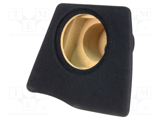 Car loudspeaker enclosure; MDF; black; textil; 8l; 200mm; 217mm