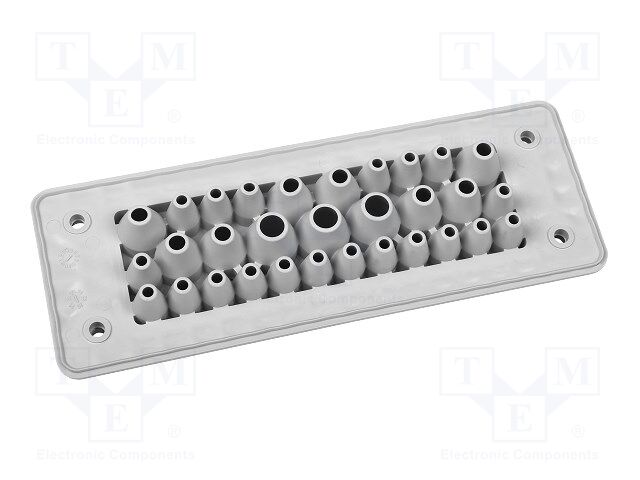 Multigate grommet; black; Holes no: 31; -40÷90°C; UL94V-0; IP66