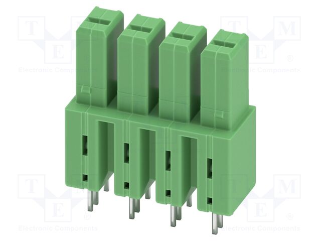 PCB headers, nominal cross section: 6 mm?, color: green, nom