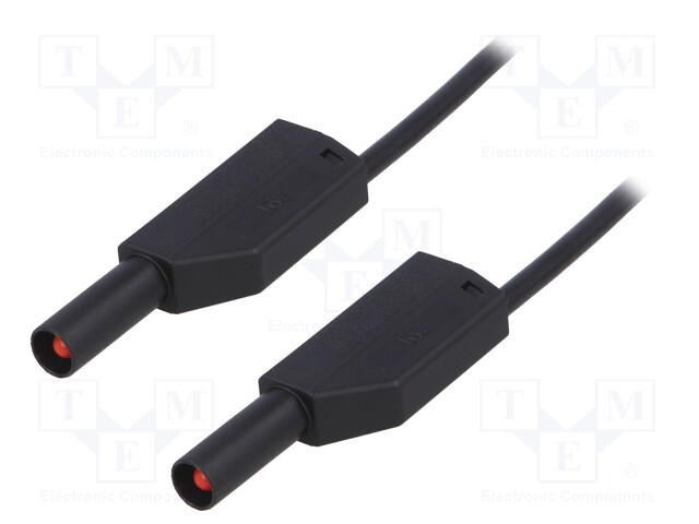 Test lead; PVC; 2m; black; 19A; 1kV; Cond.cross sec: 1mm2