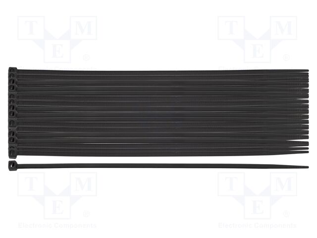Cable tie; L: 150mm; W: 2.5mm; black; 100pcs; EXTREME