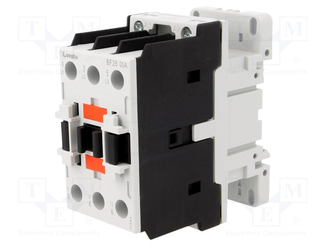 Contactor: 3-pole; NO x3; 230VAC; 26A; DIN; BF; screw terminals