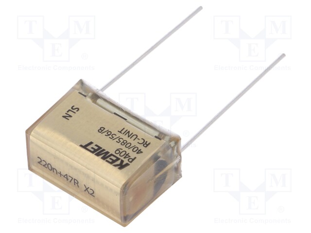 Capacitor: paper; X2; 220nF; 275VAC; 20.3mm; ±20%; THT; Series: P409