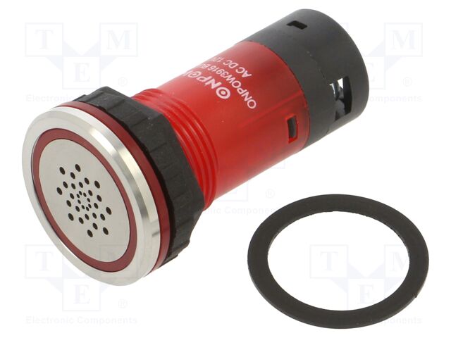 Signaller: sound; 85dB; Illumin: LED; IP67; Ø16mm; max.8mm; plastic