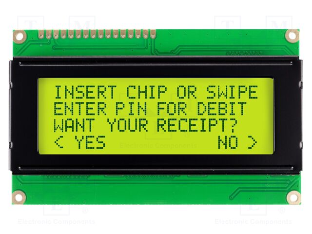 Display: LCD; STN Positive; 20x4; grey; 98x60mm; LED; 1x16; 5V