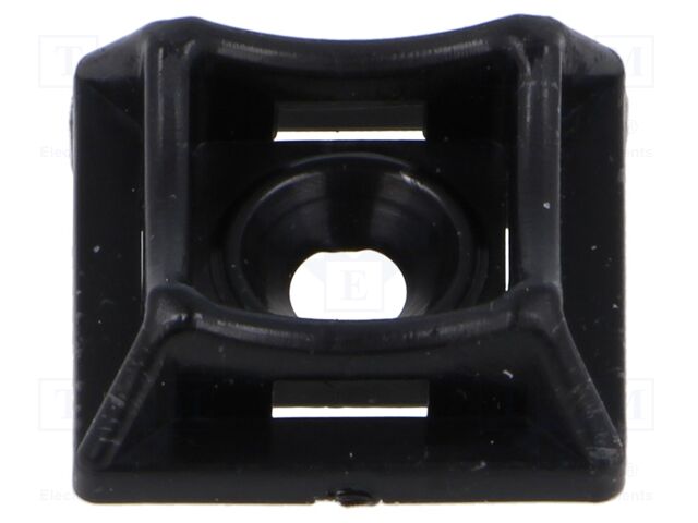 Holder; screw; polyamide; UL94V-2; black; L: 20mm; Width: 20mm