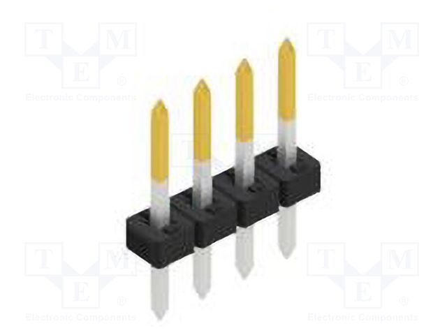 Connector: pin strips; pin header; male; PIN: 4; 2mm; THT; 1x4; 100V