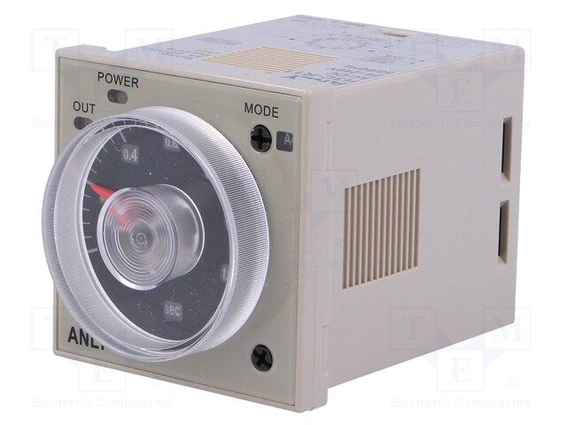 Timer; 0,2s÷300h; DPDT; 250VAC/5A; 24÷240VAC; 24÷240VDC; undecal