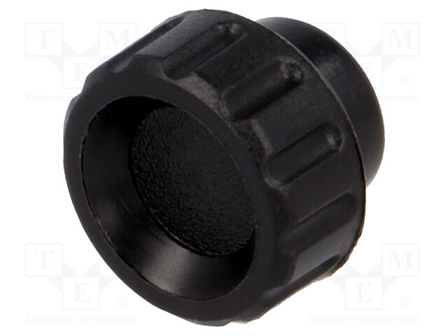 Knob; Dia: 16mm; M4; 6mm; H: 13mm; polyamide; Boss material: brass