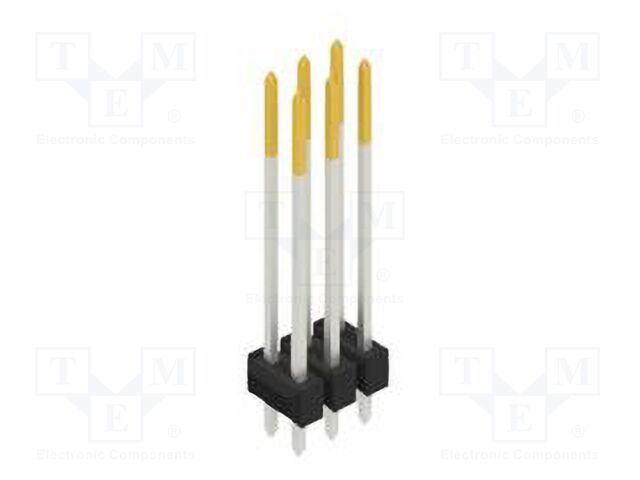 Connector: pin strips; pin header; male; PIN: 6; 2.54mm; THT; 2x3
