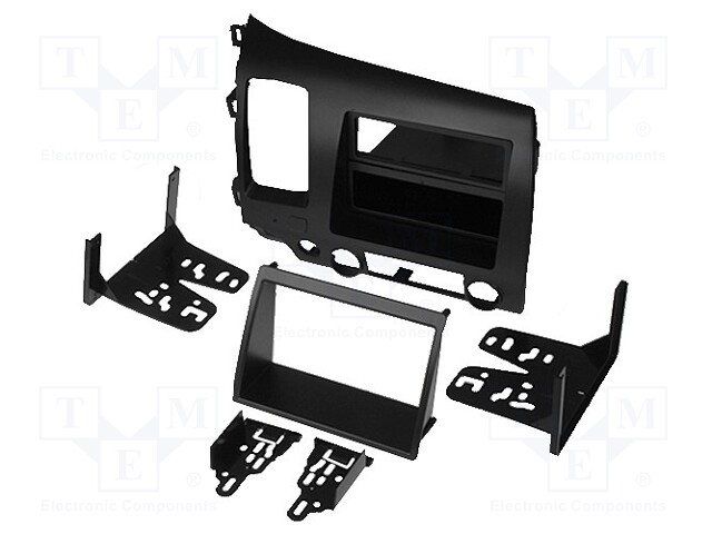 Radio mounting frame; Honda; 2 DIN; grey